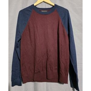 Banana Republic Sweater Men L Merino Wool Acrylic Blend Lightweight Ringer